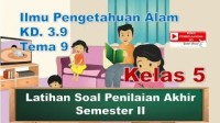 Image of IPA Kelas 5 Tema 9 - Latihan Soal PAS Semester 2